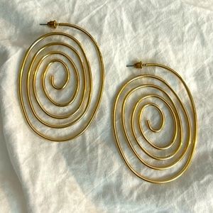 Vintage Gold-Tone Statement Earrings 80’s